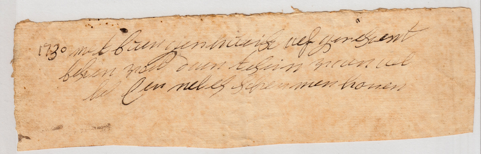 BH040 1730 Note or Memo Acknowledging an Unpaid Debt by Cornelis Schermerhoorn Likely Referring to Huyck Patent Costs