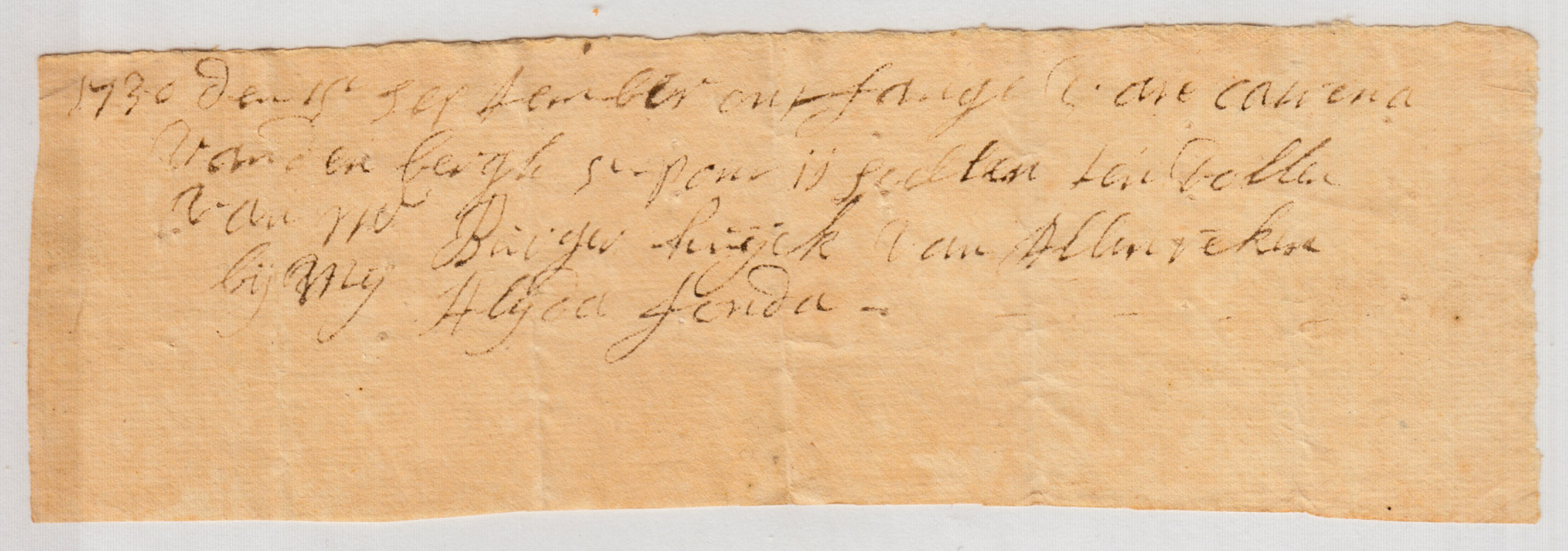 BH041 1730-09-15 Receipt in Full on Account of Burger Huyck