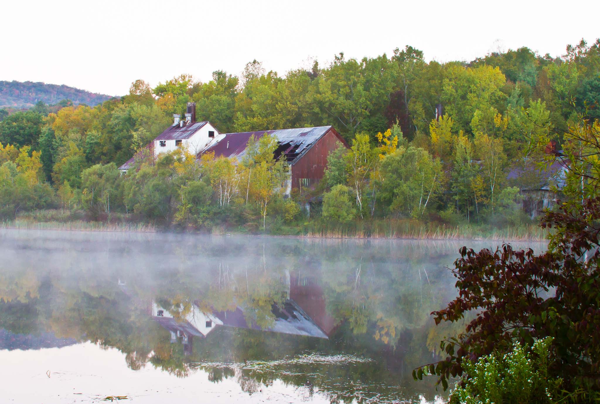 Abandoned Farnams-Cheshire Lime Company on Cheshire Reservoir, Cheshire MA, September 20, 2010