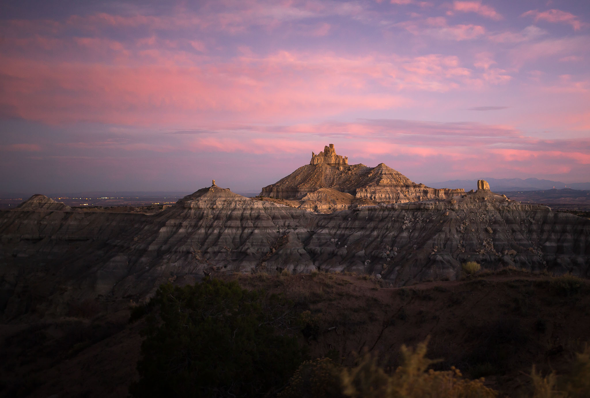 Angel Peak at Dawn, Angel Peak Scenic Area, Bloomfield NM, October 13, 2016