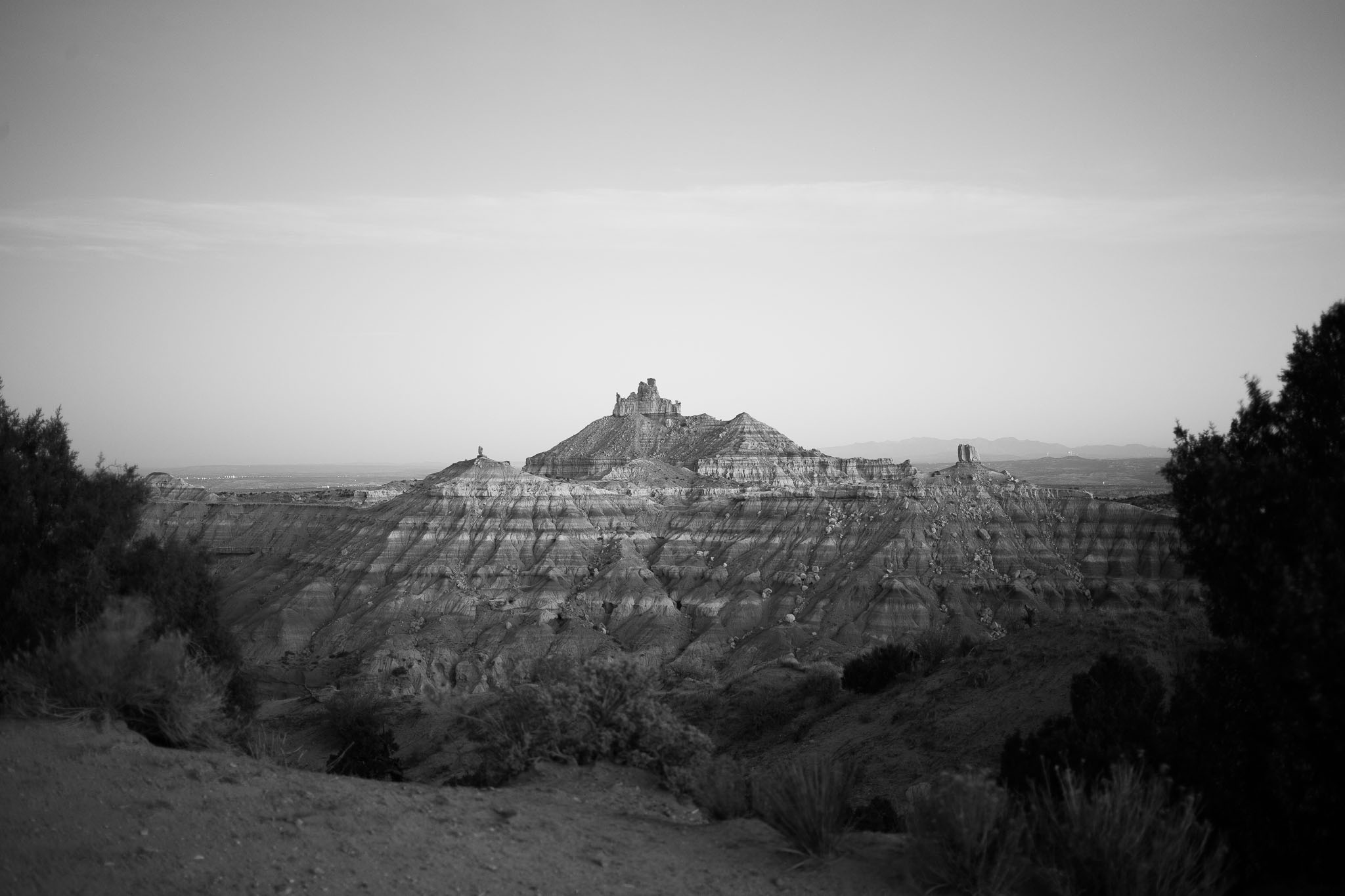 Angel Peak in pre-dawn light, Angel Peak Scenic Area, Bloomfield NM, October 17, 2016
